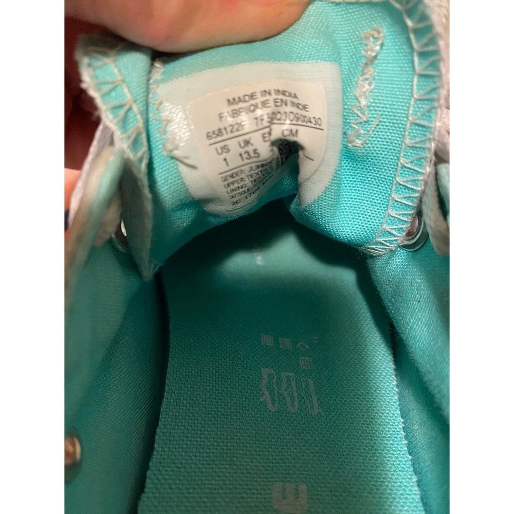 Converse Chuck Taylor All Star Low Top Mint Green Kids Sneakers 658122F Size 1‎